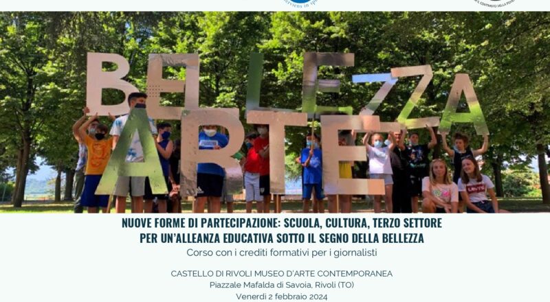 Povertà educativa: il 2 febbraio con Pistoletto e i media al Castello di Rivoli